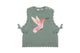 Vintage Swan Knitted Vest – Sage Green