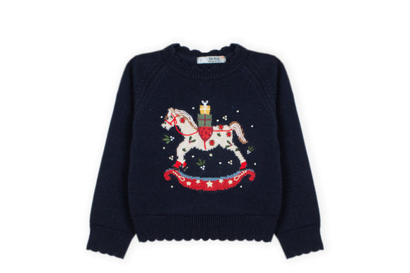 Special Night Carousel Sweater – Navy